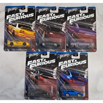 Hot Wheels 1:64 Zestaw Fast & Furious Street Racing - 5 szt